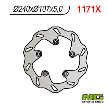 NG BRAKES NG1171X brake disc