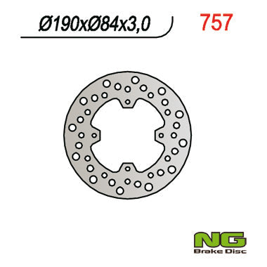 NG BRAKES NG757 brake disc