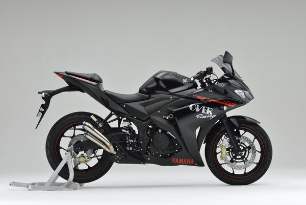 OVER Racing Twin Titanium Megaphone Slip-On YZF-R25/MT-25 Exhaust | 17-35-02 - image 1