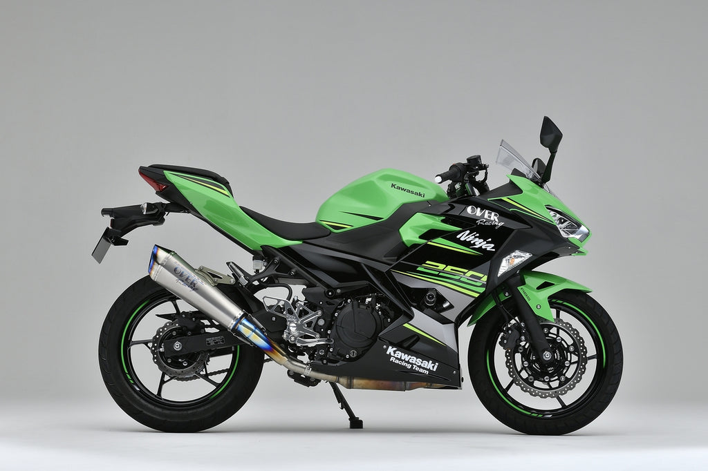 OVER Racing TT-Formula RS+PRO Slip-On Exhaust Full Titanium Exhaust Ninja250(18) | 17-693-05 - image 1