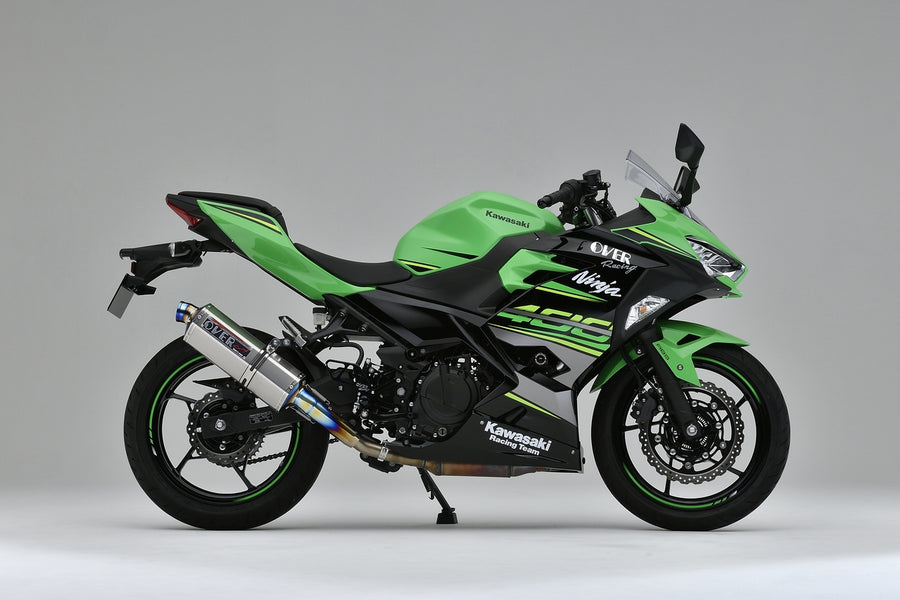 OVER Racing TT-Formula Slip-On Exhaust Full Titanium Exhaust Ninja400(18) | 17-722-03 - image 1
