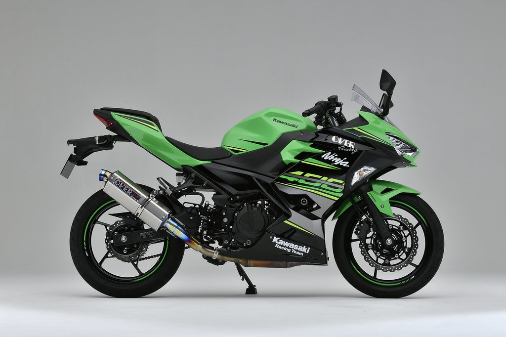 OVER Racing TT-Formula Slip-On Exhaust Full Titanium Exhaust Ninja400(18) | 17-722-03 - image 1