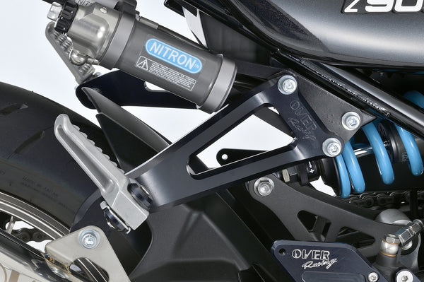 OVER Racing CNC Aluminum Exhaust / Passenger Footpeg Bracket Black Z900RS | 36-71-02B - image 1