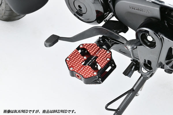 OVER Racing Flat Pedals Small Bronze/RED Monkey125/DAX125/GROM | 51-012-21BR - image 2