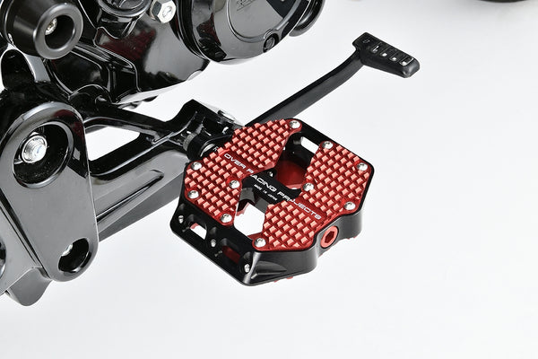 OVER Racing Flat Pedals Large Black/RED Monkey125/Dax125/GROM | 51-012-22B - image 1