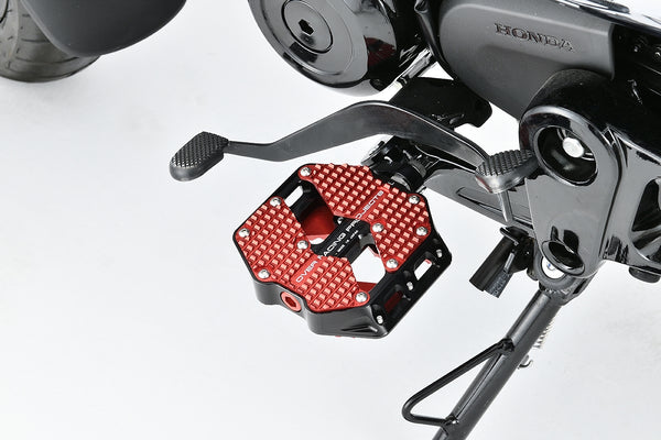 OVER Racing Flat Pedals Large Black/RED Monkey125/Dax125/GROM | 51-012-22B - image 2