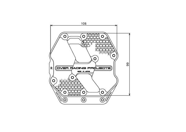 OVER Racing Flat Pedals Large Black/RED Monkey125/Dax125/GROM | 51-012-22B - image 3