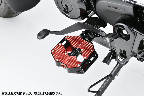 OVER Racing Flat Pedals Large Bronze/RED Monkey125/Dax125/GROM | 51-012-22BR - image 2