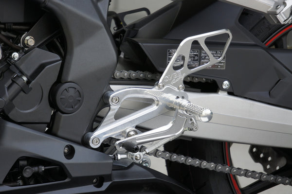OVER Racing Rearset Kit 4-Position Silver CBR250RR | 51-02-01 - image 1