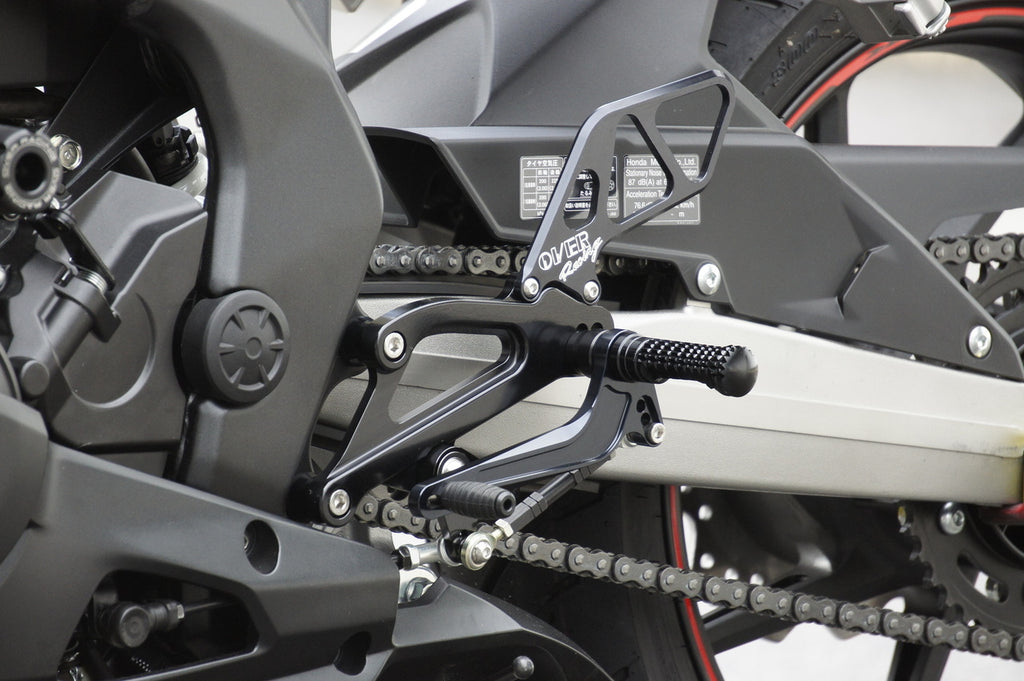 OVER Racing Rearset Kit 4-Position Black CBR250RR | 51-02-01B - image 1