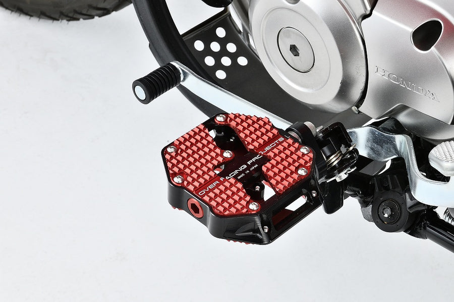 OVER Racing Flat Pedals Small Black/RED CT125 (20-22) (23-) | 51-06-02B - image 1