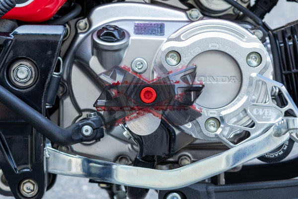 OVER Racing Flat Pedals Small Black/RED CT125 (20-22) (23-) | 51-06-02B - image 2