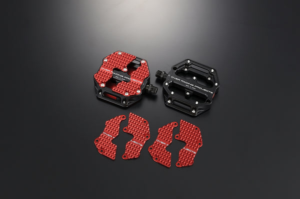 OVER Racing Flat Pedals Small Black/RED CT125 (20-22) (23-) | 51-06-02B - image 3
