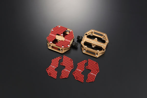 OVER Racing Flat Pedals Small Bronze/RED CT125 (20-22) (23-) | 51-06-02BR - image 3
