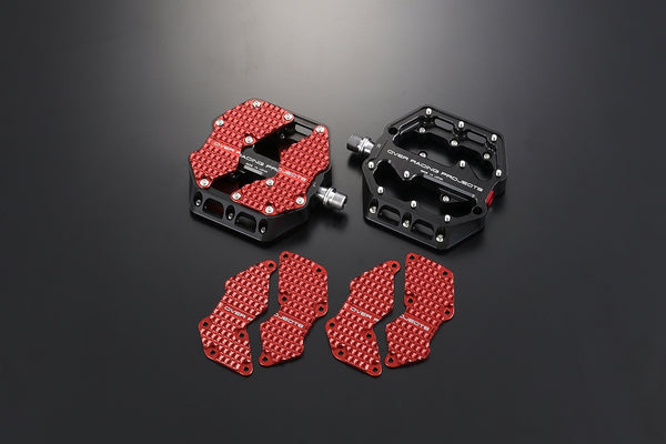 OVER Racing Flat Pedals Large Black/RED CT125 (20-22) (23-) | 51-06-03B - image 4