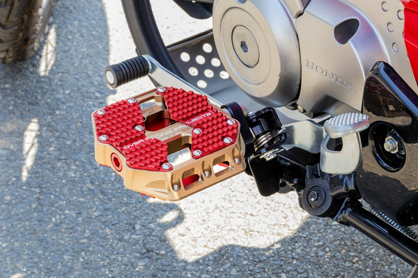 OVER Racing Flat Pedals Large Bronze/RED CT125 (20-22) (23-) | 51-06-03BR - image 1