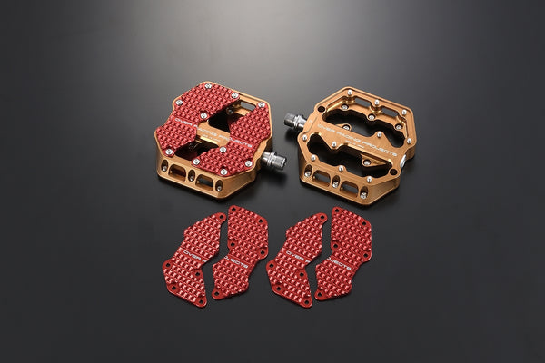 OVER Racing Flat Pedals Large Bronze/RED CT125 (20-22) (23-) | 51-06-03BR - image 4