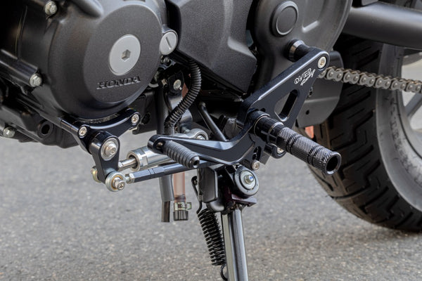 OVER Racing Rearset Kit 4-Position Black Rebel250 (25-) E-Clutch | 51-132-02B - image 1