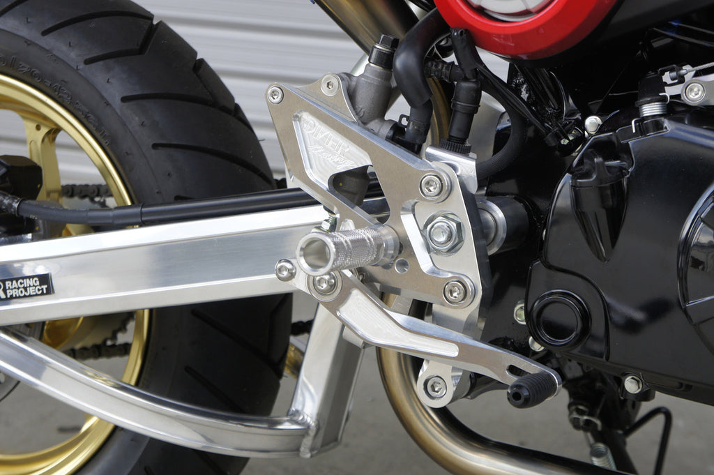 OVER Racing Rearset Kit 4-Position Silver GROM (13-15) (16) (17-20) | 51-22-01 - image 1