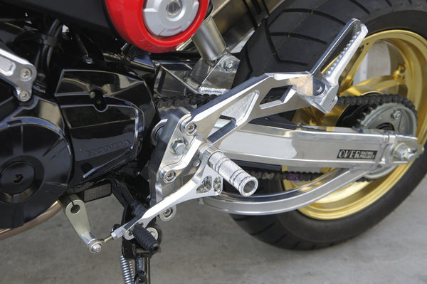 OVER Racing Rearset Kit 4-Position with Passenger Footpegs Silver GROM (13-15) (16) (17-20) | 51-22-11 - image 3