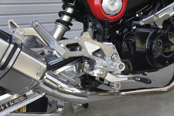OVER Racing Rearset Kit 4-Position with Passenger Footpegs Silver GROM (13-15) (16) (17-20) | 51-22-11 - image 6