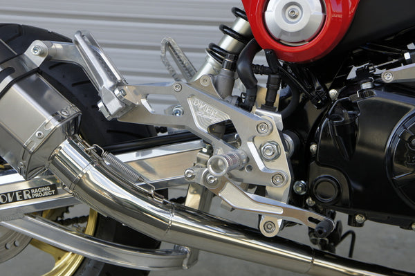OVER Racing Rearset Kit 4-Position with Passenger Footpegs Silver GROM (13-15) (16) (17-20) | 51-22-11 - image 7