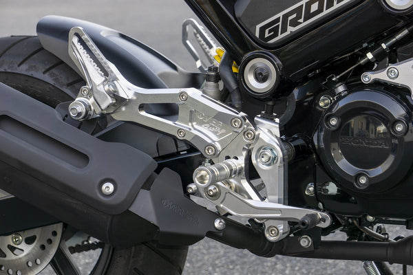 OVER Racing Rearset Kit 4-Position with Passenger Footpegs Silver GROM (21-) | 51-223-51 - image 1