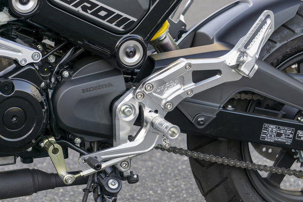 OVER Racing Rearset Kit 4-Position with Passenger Footpegs Silver GROM (21-) | 51-223-51 - image 4