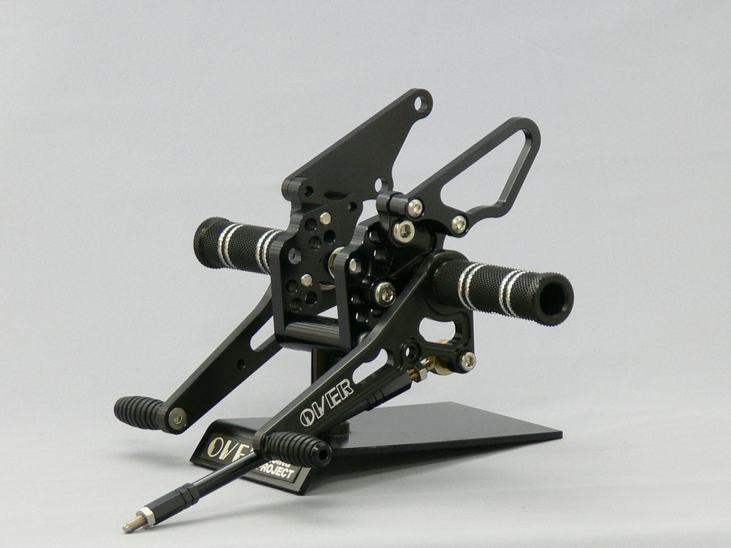 OVER Racing Rearset Kit 4-Position Black XJR1300 | 51-26-01B - image 1