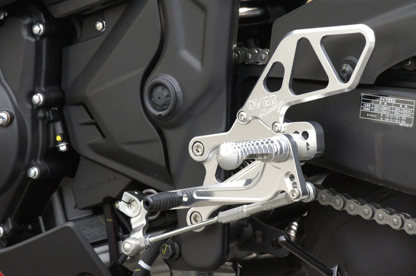 OVER Racing Rearset Kit 4-Position Silver YZF-R25/MT-25 | 51-35-01 - image 2
