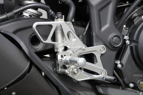 OVER Racing Rearset Kit 4-Position Silver YZF-R25/MT-25 | 51-35-01 - image 4