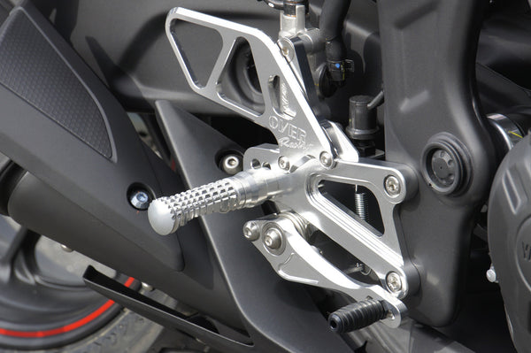 OVER Racing Rearset Kit 4-Position Silver YZF-R25/MT-25 | 51-35-01 - image 5