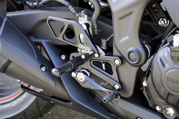 OVER Racing Rearset Kit 4-Position Black YZF-R25/MT-25 | 51-35-01B - image 2
