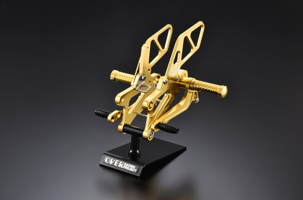 OVER Racing Rearset Kit 4-Position Gold YZF-R25/MT-25 - image 1