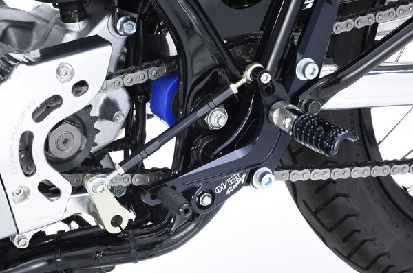 OVER Racing Rearset Kit 4-Position Type2 Black SR400 (FI) | 51-401-05B - image 1