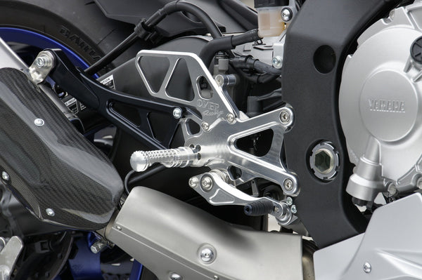 OVER Racing Rearset Kit 4-Position Silver YZF-R1 | 51-424-01 - image 1