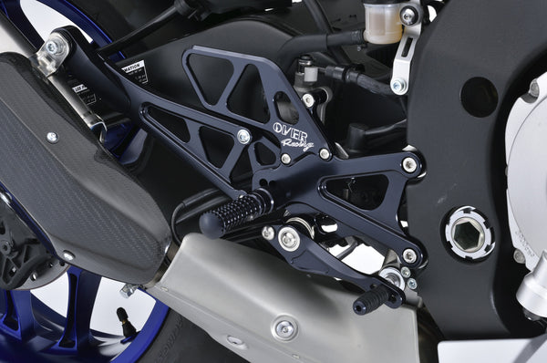 OVER Racing Rearset Kit 4-Position Black YZF-R1 | 51-424-01B - image 2