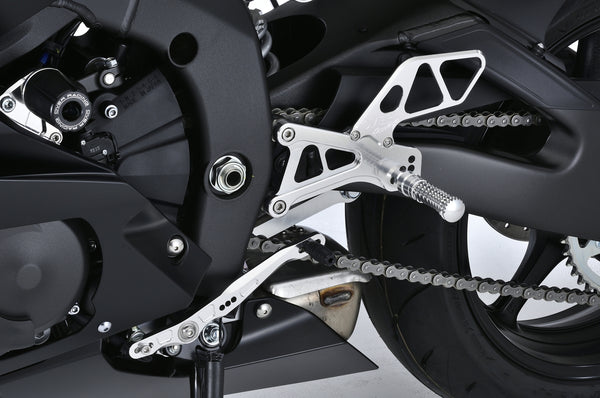OVER Racing Rearset Kit 6-Position Silver YZF-R6 | 51-433-01 - image 1