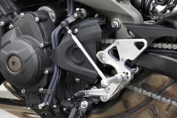 OVER Racing Rearset Kit 4-Position Silver MT-09(14-16)/XSR900(18-) | 51-45-01 - image 3