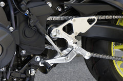 OVER Racing Rearset Kit 4-Position Silver MT-09 (17-)/XSR900 (18-) | 51-451-01