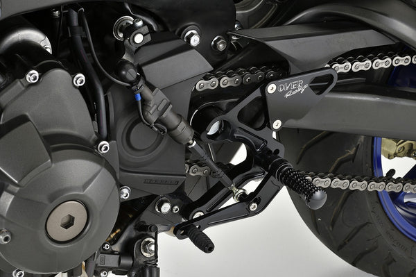 OVER Racing Rearset Kit 4-Position Black MT-09 (17-)/XSR900 (18-) | 51-451-01B - image 2