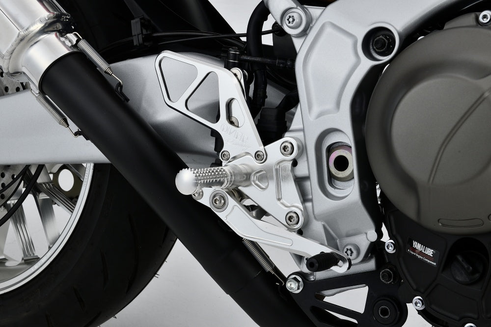 OVER Racing Rearset Kit 2-by-2 Position Silver MT-09 (21-23) | 51-452-01 - image 1