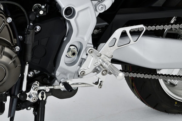 OVER Racing Rearset Kit 2-by-2 Position Silver MT-09 (21-23) | 51-452-01 - image 2