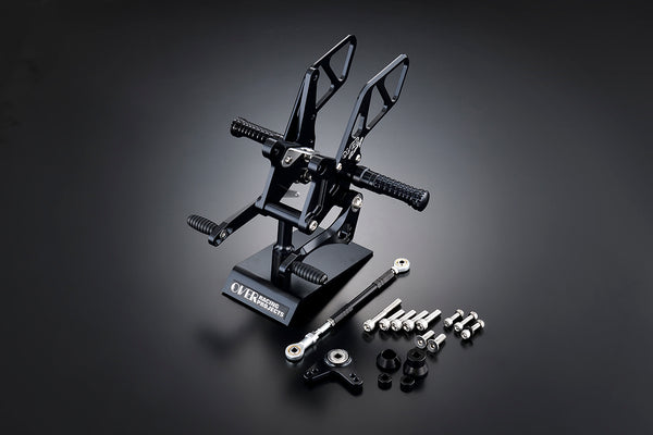 OVER Racing Rearset Kit 2-by-2 Position Black MT-09 (21-23) | 51-452-01B - image 1