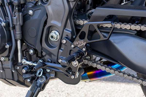 OVER Racing Rearset Kit 2-by-2 Position Black MT-09 (21-23) | 51-452-01B - image 3
