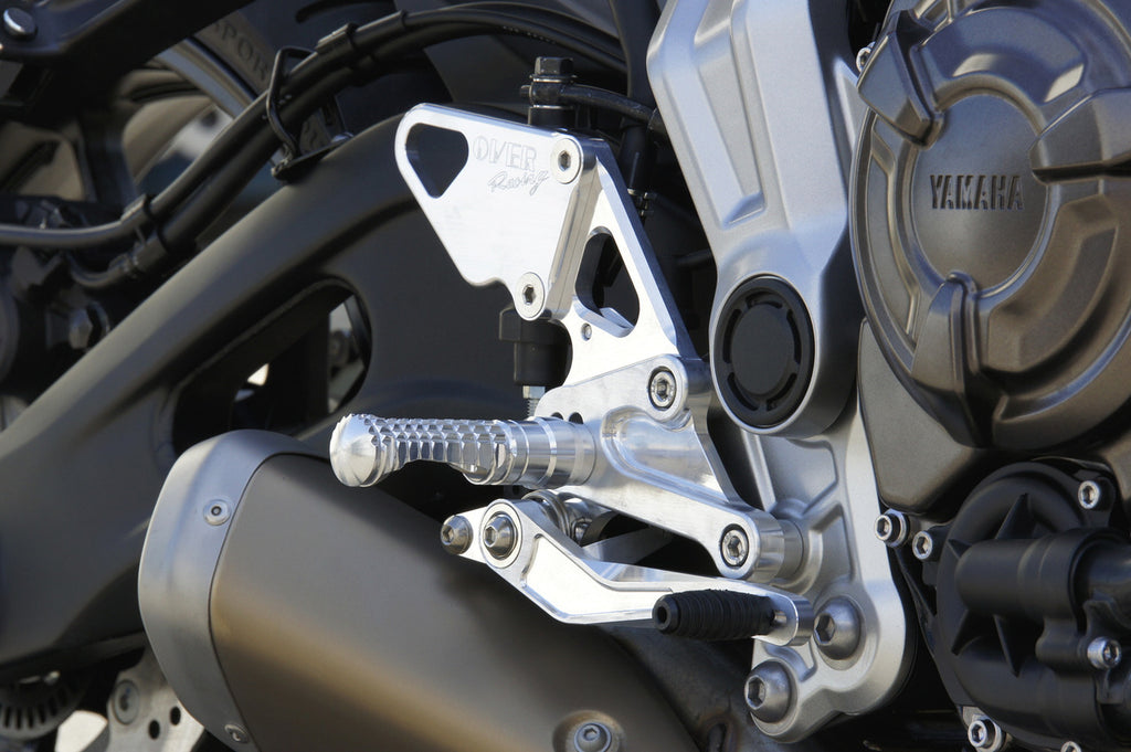 OVER Racing Rearset Kit 4-Position Silver MT-07 | 51-50-01 - image 1
