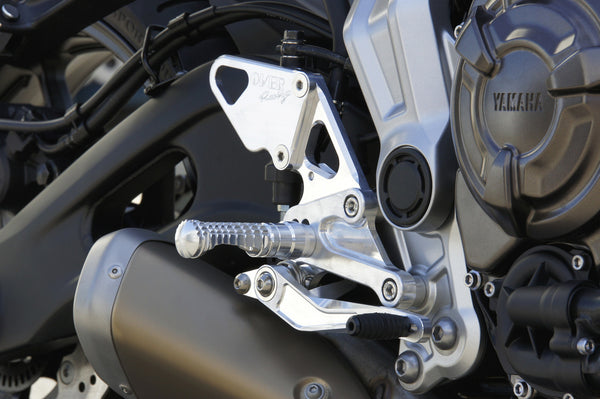 OVER Racing Rearset Kit 4-Position Silver MT-07 | 51-50-01 - image 1