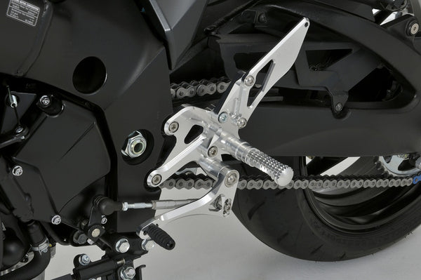 OVER Racing Rearset Kit 4-Position Silver KATANA (19-)/GSX-S1000F | 51-56-01 - image 1