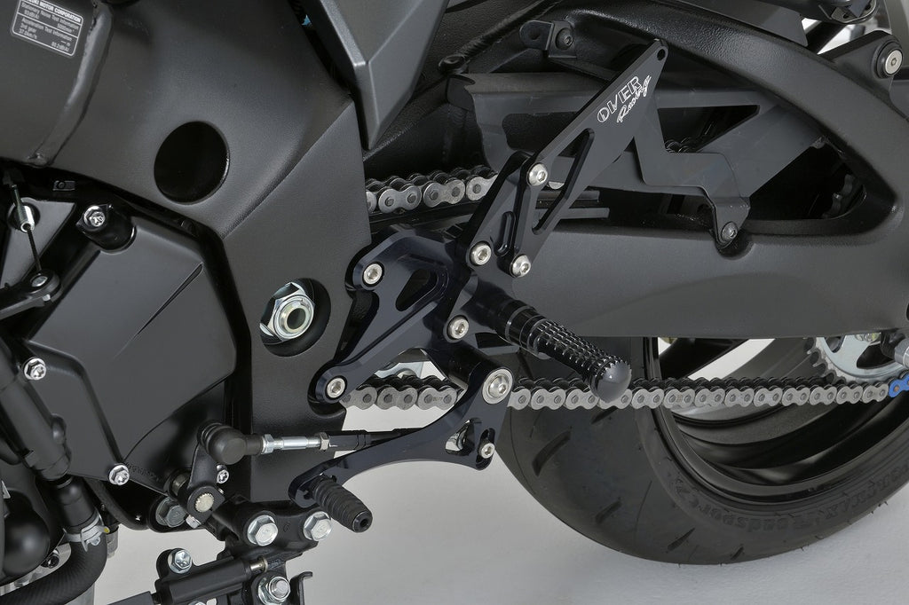OVER Racing Rearset Kit 4-Position Black KATANA (19-)/GSX-S1000F | 51-56-01B - image 1