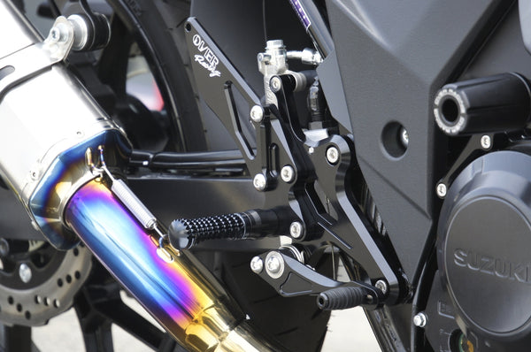 OVER Racing Rearset Kit 4-Position Black GSX250R | 51-57-01B - image 5